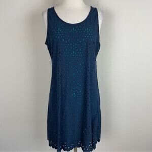 Title Nine Navy and Teal Sleeveless Dress